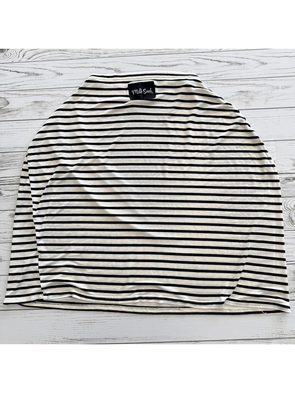 Milk Snob Black White Stripe 5-in-1 Infant Car Seat Nursing Cover